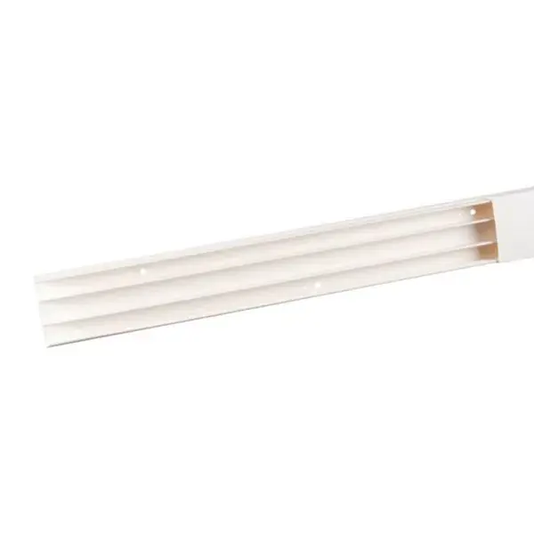 Moulure Keva 3 compartiments 50x20mm et longueur 2m livrée avec couvercle blanc Artic Nouvelle Collection